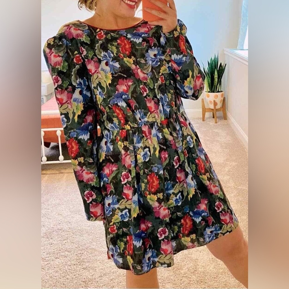 Saloni Vintage Floral print mini dress size 10